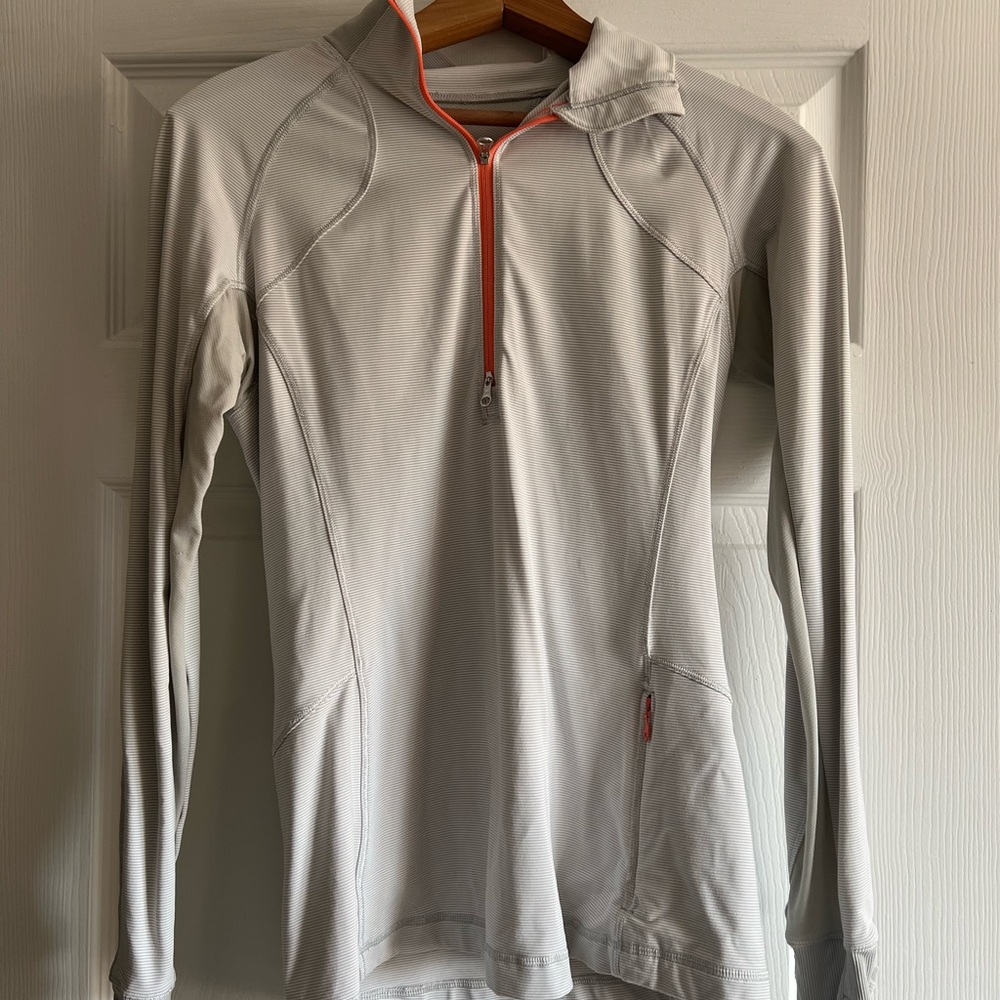 lululemon athletica Gray Hoodie with Orange Accents